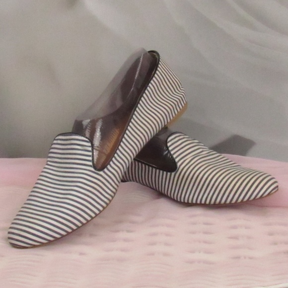 J. Crew Shoes - J. Crew Navy/White Slip-On Loafers Women's 8.5